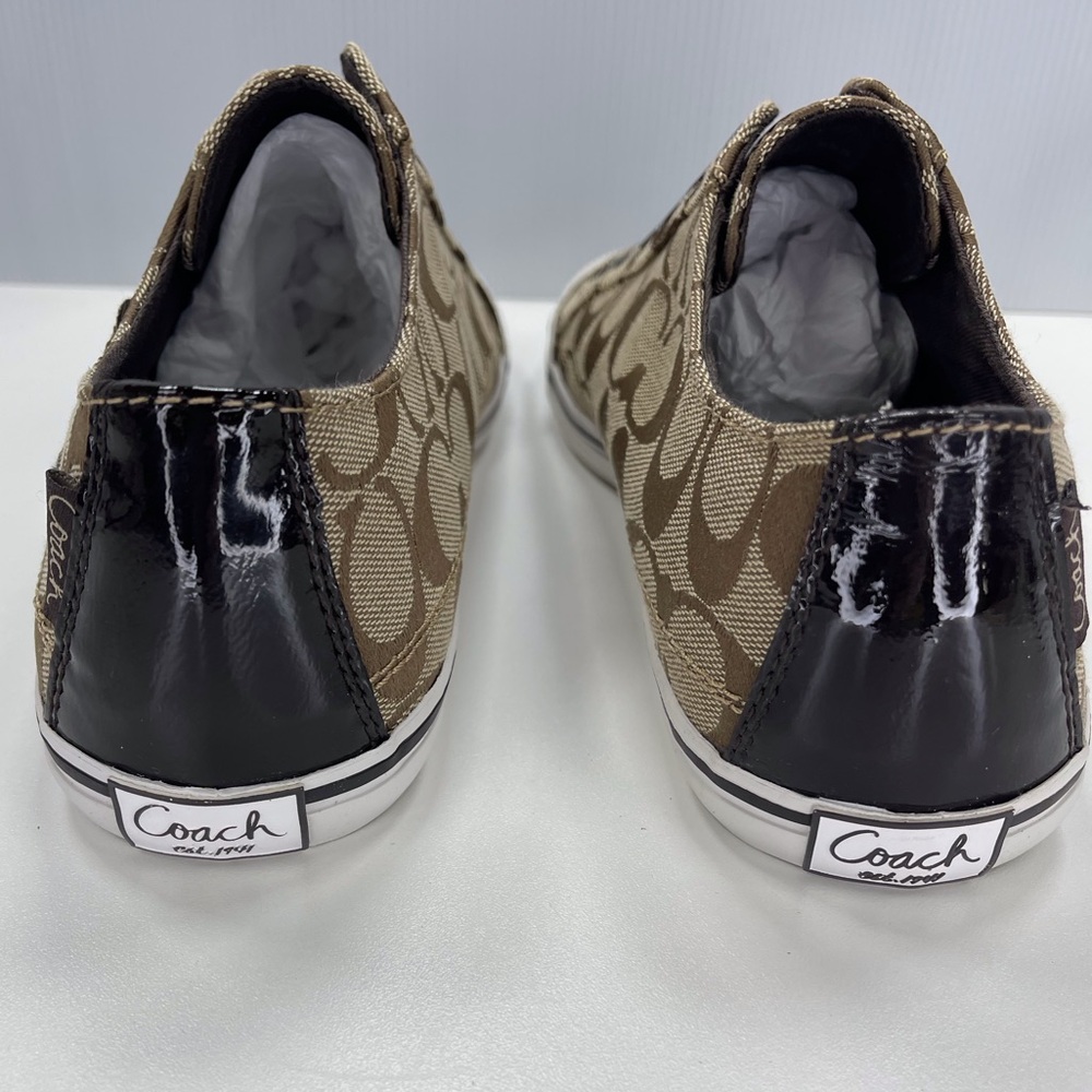 Coach Keeley Khaki Signature C Sneakers Slip On Shoes, Size 9.5 - Picture 4 of 12